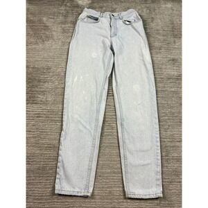 Lee Jeans Women 26 Light Wash Mom Jeans High Waisted Tapered Vintage 90s Denim